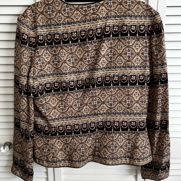 Vintage Adrianna papell silk patterned button jacket - Picture 4 of 4